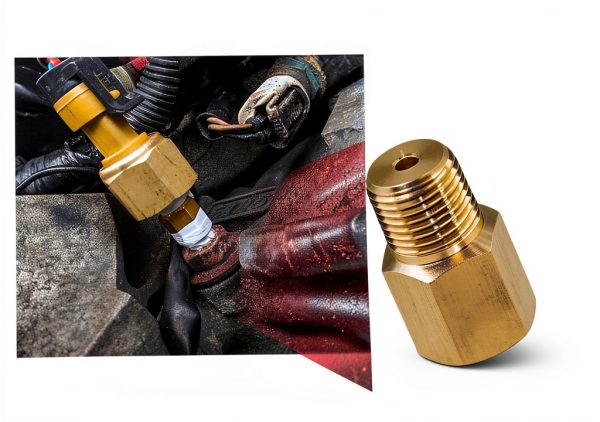 Zeiboat Thread Adapter 1/8 BSPT Male to 1/8-27 NPT Female Brass-2