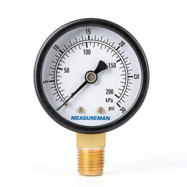 MEASUREMAN Pressure Gauge 0-30psi Brass Body Dial 2-1/2" NPT-2