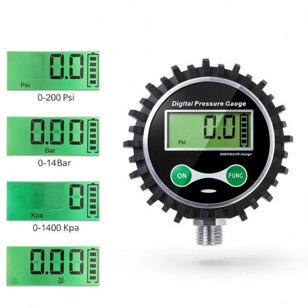 Uharbour Digital Tire Pressure Gauge Model DPG63 Bottom Mount Battery-2