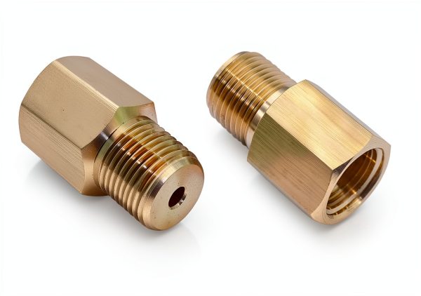 Zeiboat Thread Adapter 1/8 BSPT Male to 1/8-27 NPT Female Brass-3