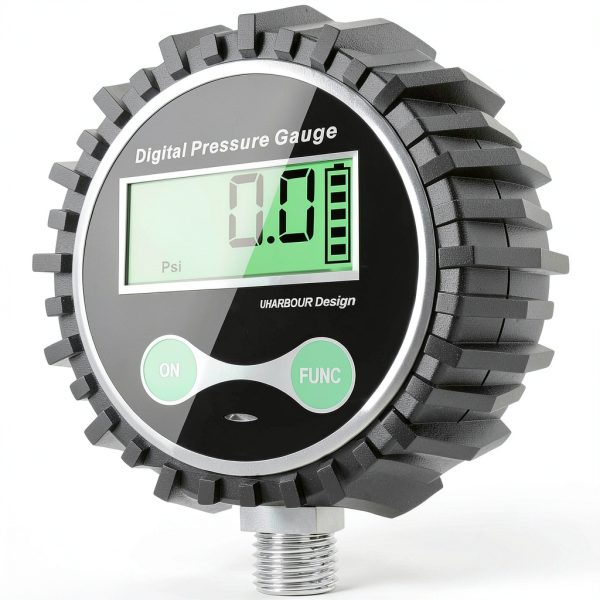 Uharbour Digital Tire Pressure Gauge Model DPG63 Bottom Mount Battery-1