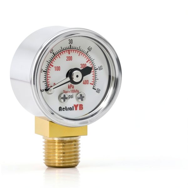 AetralYB 1-Inch Mini Pressure Gauge Stainless Brass Dual Scale-1
